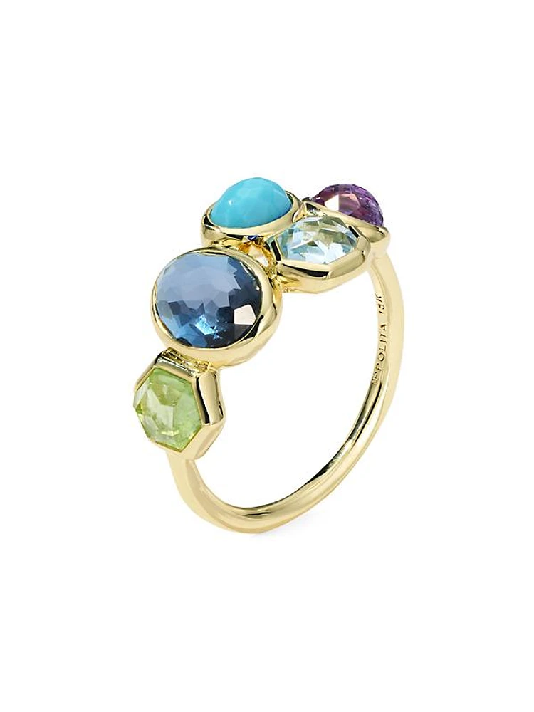 Rock Candy Gelato 5-Stone Summer Rain 18K Yellow Gold & Multi-Stone Cluster Ring