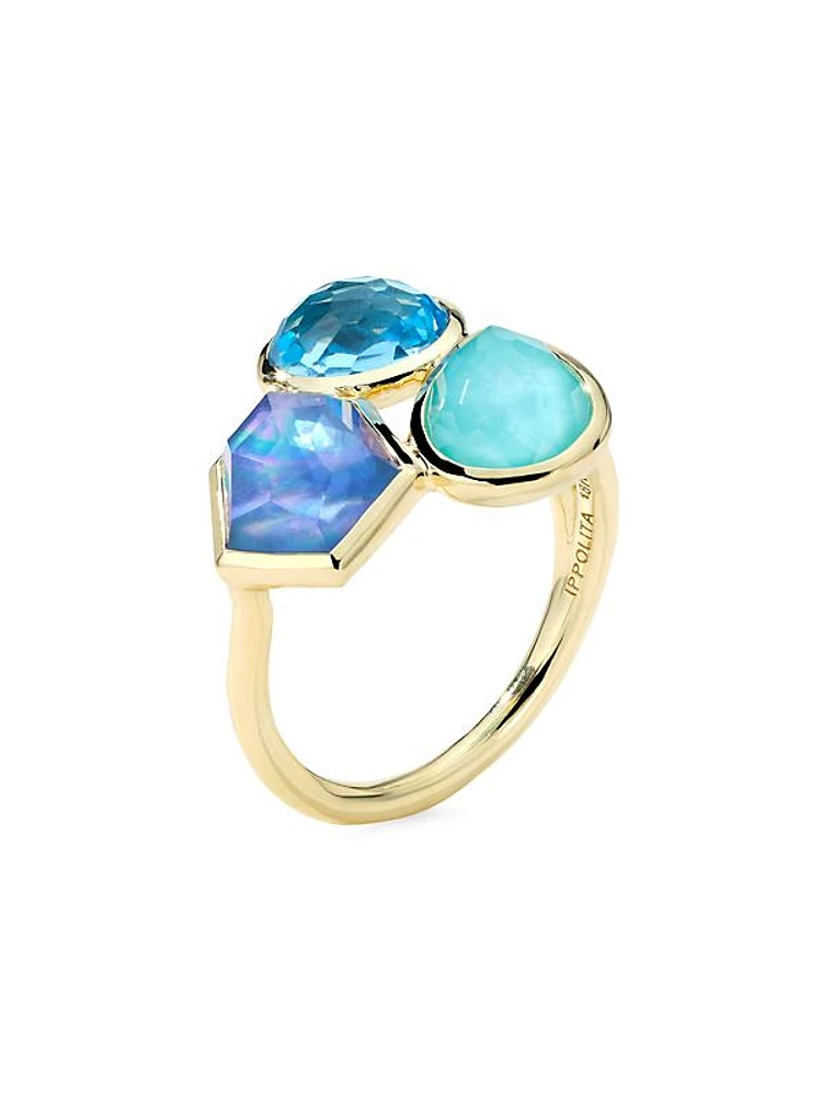 Rock Candy® 18K Yellow Gold & Multi-Gemstone Cluster Ring