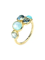 Rock Candy Gelato Waterfall Cluster 18K Yellow Gold & Multi-Stone Ring