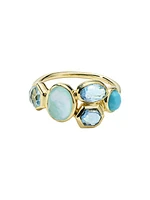 Rock Candy Gelato Waterfall Cluster 18K Yellow Gold & Multi-Stone Ring