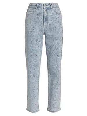 Fantasia Crystal Straight-Leg Jeans