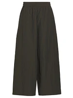 Elasticized Wide-Leg Pants