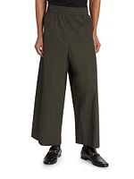 Elasticized Wide-Leg Pants