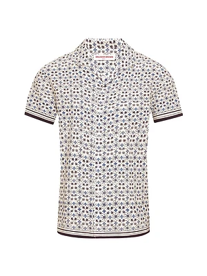 Hibbert Floral Linen & Cotton-Blend Camp Shirt