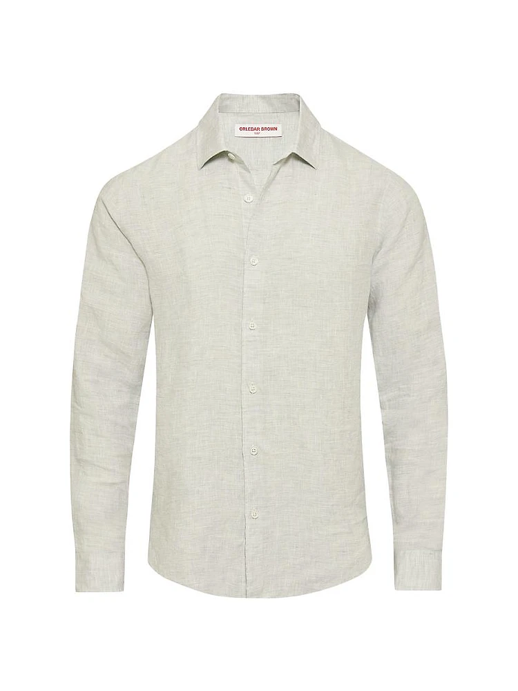 Giles Linen Button-Front Shirt