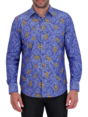 Bankroll Jacquard Button-Front Shirt