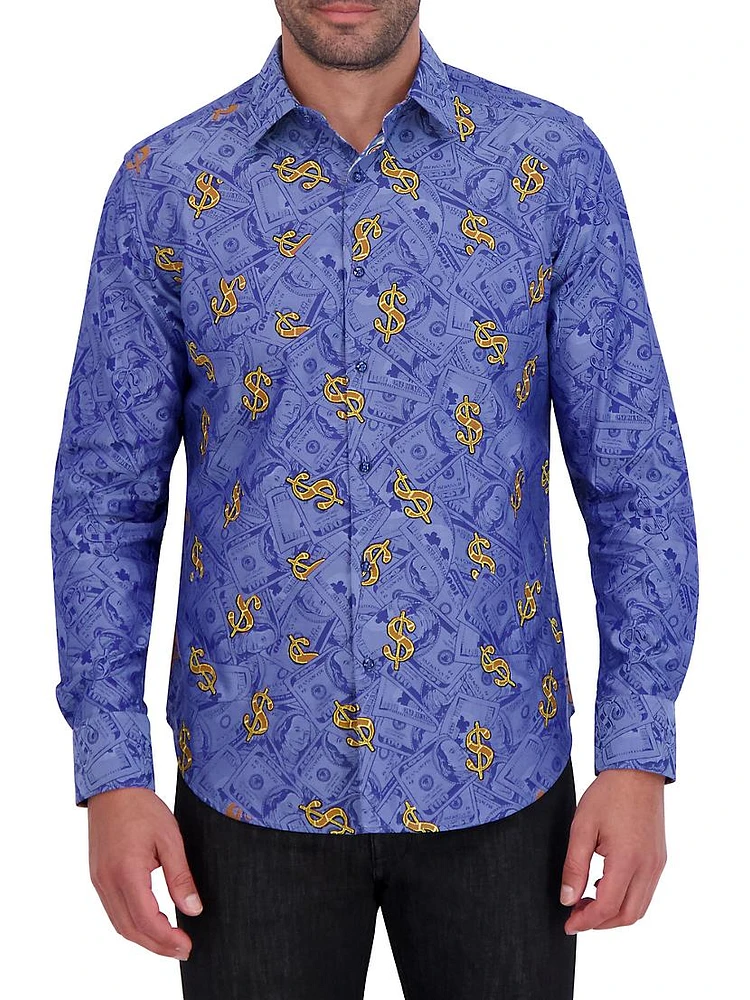 Bankroll Jacquard Button-Front Shirt