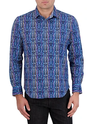 Oasis Abstract Button-Front Shirt