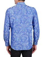 Floral Brocade Silk-Blend Shirt