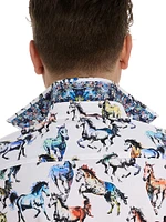 Thoroughbred Graphic Cotton-Blend Shirt