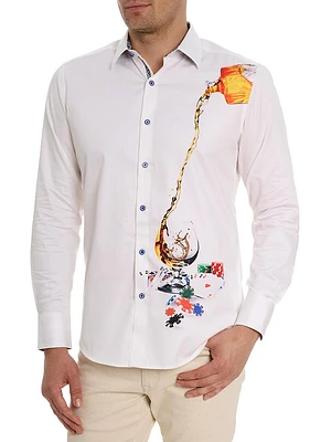 All-In Graphic Cotton-Blend Shirt