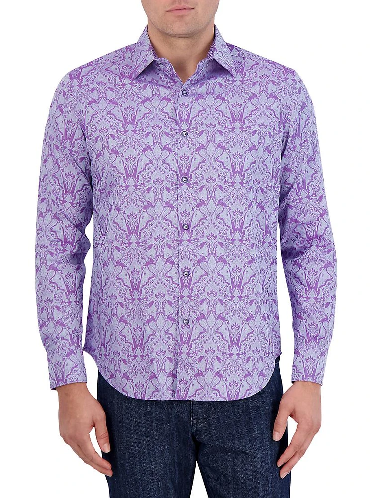 Highland Abstract Button-Front Shirt