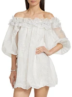 Nava Embroidered Off-the-Shoulder Minidress