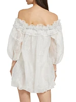 Nava Embroidered Off-the-Shoulder Minidress