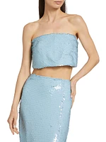 Jupiter Sequined Bandeau Top