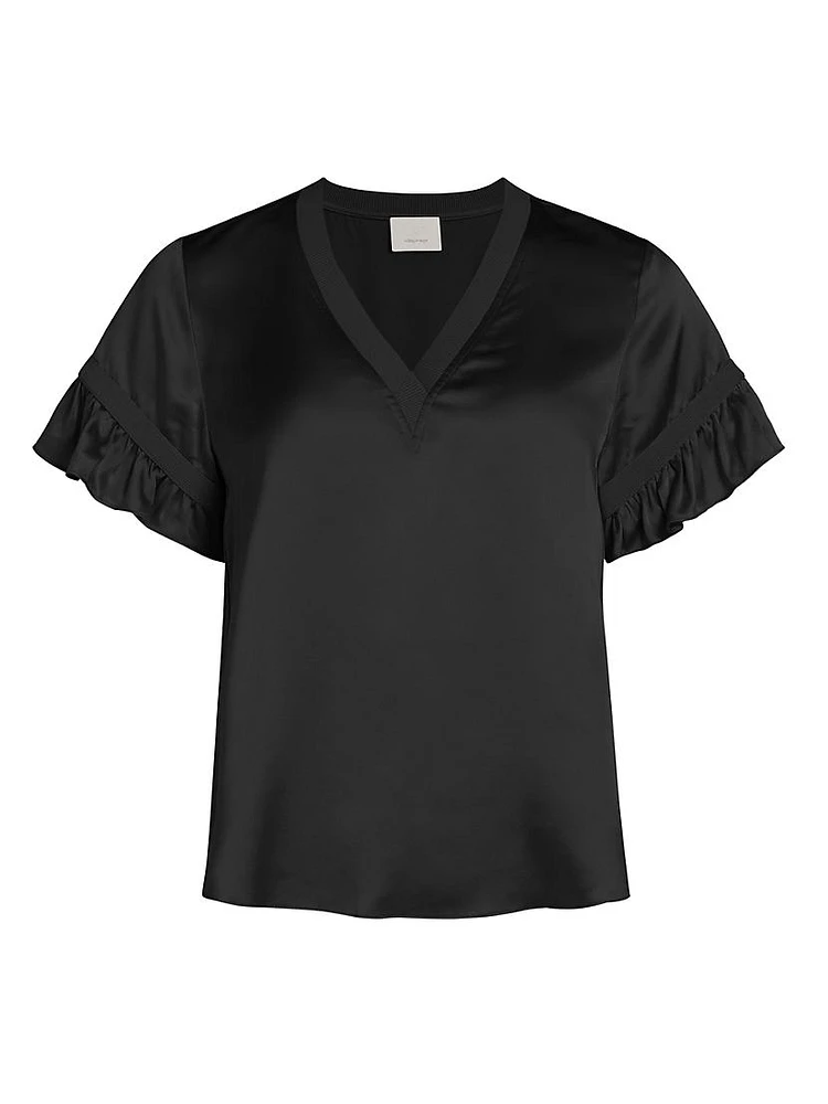 Linnea Silk V-Neck Blouse