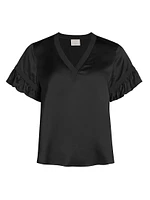 Linnea Silk V-Neck Blouse