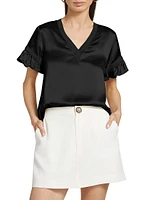 Linnea Silk V-Neck Blouse