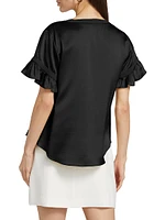 Linnea Silk V-Neck Blouse