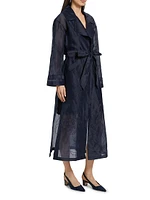 Jayla Embroidered Organza Trench Coat