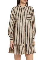 Arlette Striped Mini Shirtdress