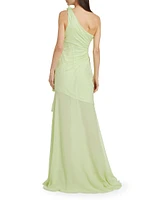 Kaleb Ruffled Silk Chiffon Gown