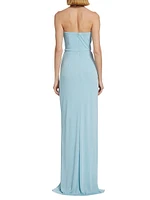 Kaily Jersey Halter Gown