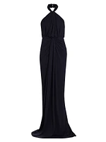 Kaily Jersey Halter Gown
