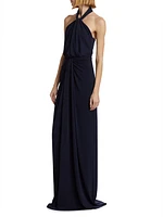 Kaily Jersey Halter Gown