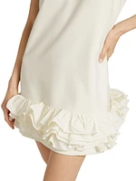 Beta Ruffled-Hem Minidress