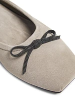 Suede Ballet Flats