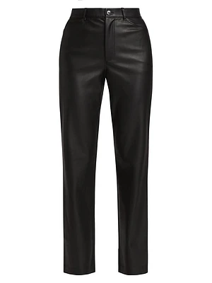 Faux Leather Slim Pants