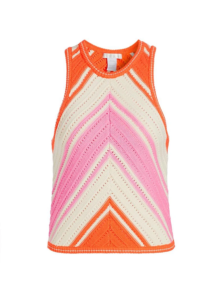 Chevron Cotton Crochet Tank