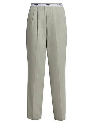 Pleated Elastic Waistband Pants