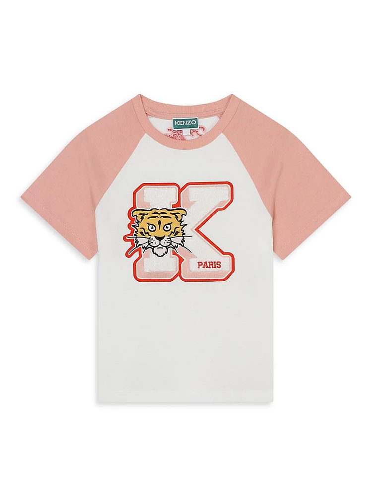 Little Girl's & Logo Cotton T-Shirt