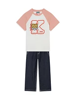 Little Girl's & Logo Cotton T-Shirt