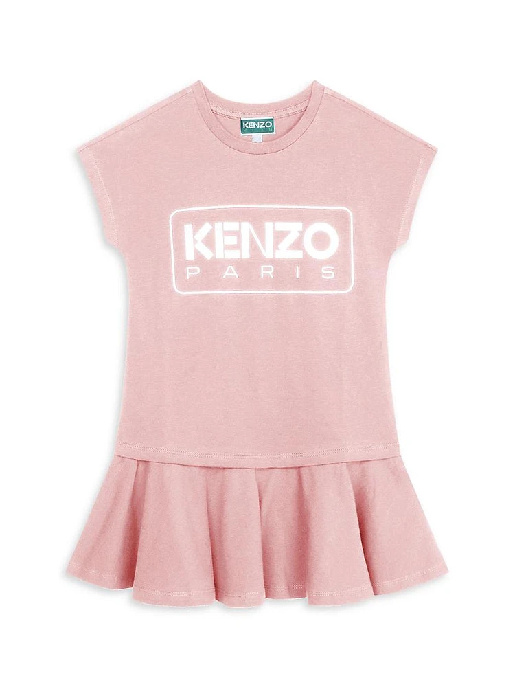 Little Girl's & Logo Cotton Dress