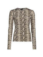 Sabeen Snake-Print Long-Sleeve Shirt