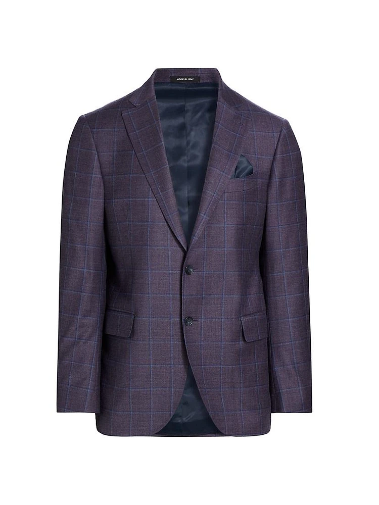 COLLECTION Plaid Stretch Wool Sport Coat