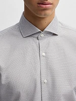 Slim-Fit Shirt Easy-Iron Structured Stretch Cotton