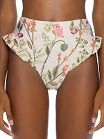 Alma Jengibre Cultivo Ruffled Floral Bikini Bottom