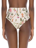 Alma Jengibre Cultivo Ruffled Floral Bikini Bottom