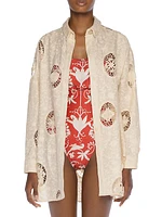 Alma Frida Mini Platero Embroidered Linen Shirt