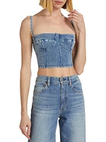 Sculpt Denim Bustier Top