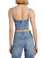 Sculpt Denim Bustier Top