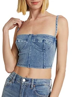 Sculpt Denim Bustier Top