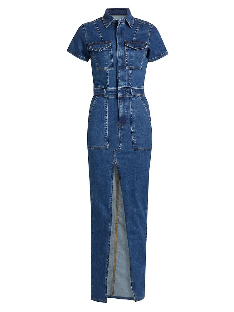 Fit For Success Denim Maxi Dress