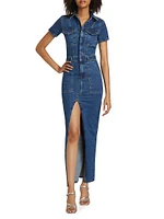 Fit For Success Denim Maxi Dress