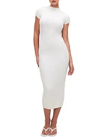 Terry Rib-Knit Body-Con Dress