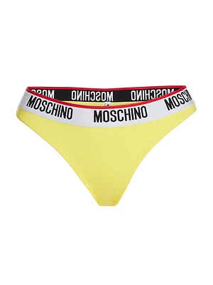 Donna Logo-Detailed Thong Bikini Bottoms